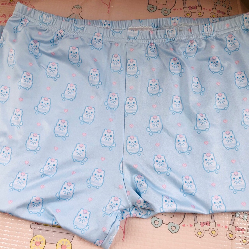 pastel blue bunny tights 🐰